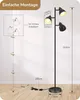 EDISHINE Lampa stojąca do salonu, 3 regulowane lampy Podgląd zdjęcia produktu 6