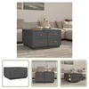 The Living Store Couchtisch Grau 80x80x45 cm Massivholz Produktbild-Vorschau 10