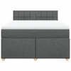 Boxspringbett mit Matratze Dunkelgrau 140x190 cm Stoff Produktbild-Vorschau 4