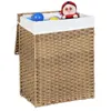 Songmics Wäschekorb Rattan 90L faltbar Natural Produktbild-Vorschau 9