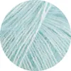 A close-up view of light blue and white yarn. Produktbild-Vorschau