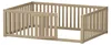 Bodenbett 140x200, Kiefer-Massivholz, Kinderbett mit 60 cm Produktbild-Vorschau 8
