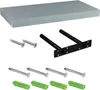 A floating shelf and its mounting hardware are displayed against a white background. Náhled obrázku produktu