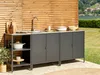 BELIANI Outdoor-Kücheninsel Schwarz Stahl 50 x 50 x 90 cm Produktbild-Vorschau 4