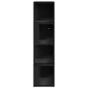 A tall, narrow black shelving unit with four open compartments, stacked vertically. Náhled obrázku produktu