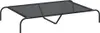 A dark gray elevated dog bed with a black metal frame, shown from a side angle against a white background. Anteprima dell’immagine prodotto