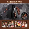 Japanisches Profi Kochmesser mit Lederhülle und Geschenkbox Produktbild-Vorschau 6