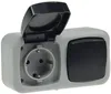 ChiliTec 20470 Feuchtraum Kombi-Schalter/Steckdose,IP44 Produktbild-Vorschau 1