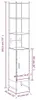 vidaXL Badschrank Grau Sonoma 33x33x185,5 cm Holzwerkstoff Produktbild-Vorschau 7