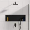 DIY Duschnische 90x30cm Edelstahl Schwarz rahmenlos Produktbild-Vorschau 1