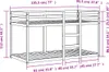 Design Etagenbett Wachsbraun 90x190 cm Massivholz Kiefer, Produktbild-Vorschau 7