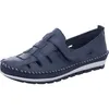 Gemini Damen Slipper Leder Flechtoptik Klettverschluss Produktbild-Vorschau 7