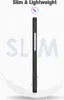 Side view of a black tablet case with text overlays. Produktbild-Vorschau
