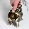 Windfester Vintage Metall Elefant Aschenbecher mit Deckel Produktbild-Vorschau 4