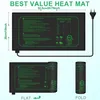 A diagram showing a seedling heat mat in flat and folded configurations, with dimensions and instructions. Náhled obrázku produktu