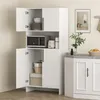 Armoire de cuisine HOMCOM, armoire haute avec étagère pour Voir les images du produit 7