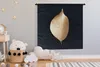 MuchoWow® Wandteppich Wandbehang Blätter - Gold - Schwarz - Produktbild-Vorschau 4