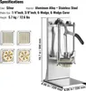 A commercial french fry cutter with specifications and dimensions shown. Náhled obrázku produktu