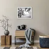 Gerahmtes Poster - Weißer Rahmen - Monochrom Strand Wolken Produktbild-Vorschau 7