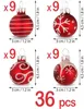 BRUBAKER 36-teiliges Set Weihnachtskugeln mit 3 cm Produktbild-Vorschau 3