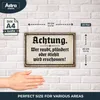 Blechschild 20x30cm Achtung Wer raubt plündert oder stiehlt Produktbild-Vorschau 2