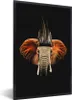 MuchoWow® MuchoWow® Gerahmtes Poster Elefant - Schwarz - Produktbild-Vorschau 1