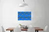 MuchoWow® Poster Schottisches Hochlandrind - Muster - Blau Produktbild-Vorschau 2