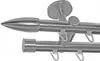Innenlauf Gardinenstange Edelstahl Look 20mm Produktbild-Vorschau 1