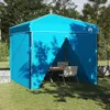 Schlichtes Pop-up Pavillon Zelt Blau 250 x 250 cm Stoff - Produktbild-Vorschau 3