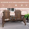 Outsunny Gartenbank mit Tisch Gartenmöbel Sitzbank 2 Stühle Produktbild-Vorschau 7