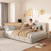 Letto imbottito INONEFT 140x200 cm con LED e USB, divano Anteprima dell’immagine prodotto 9