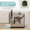 PawHut Katzentoilette Katzenklo mit Haube und Deckel Produktbild-Vorschau 7