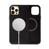 A black iPhone 12 Pro Max case with a MagSafe charger attached, shown from the back. Anteprima dell’immagine prodotto
