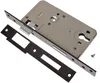 A lock mechanism and its strike plate are shown against a white background. Produktbild-Vorschau
