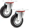Wiltec Lenkrollen Set 2x Transportrolle mit Vollgummirad Produktbild-Vorschau 1