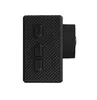 A close-up side view of a black action camera. Produktbild-Vorschau