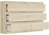 Komoda 120 cm 6 zásuvek skříňka FRAMIRE R-120 sonoma Náhled obrázku produktu 6
