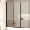EMKE Sprchový kout 130 x 140 cm Matný černý rám Vanová Náhled obrázku produktu 10