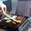 Gussgrillplatte für klassische Seitenkochfelder - 35 x 32cm - glatte und gewellte Oberfläche - höhenverstellbar Produktbild-Vorschau