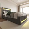 Merax lit hydraulique rembourré 90x200 cm pour enfants avec Voir les images du produit 5