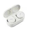 A pair of white Denon wireless earbuds in their charging case, with the lid open. Produktbild-Vorschau