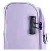 A close-up view of a purple suitcase with a TSA-approved combination lock. Produktbild-Vorschau