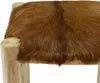 vidaXL Barhocker Ziegenleder und Teak Massivholz Produktbild-Vorschau 5