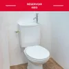 Spülkasten mit Waschbecken, 3/6 L, Keramik, Weiß, 412x380x180 mm Produktbild-Vorschau