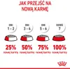 An instructional graphic showing how to transition a pet to a new food over several days. Produktbild-Vorschau