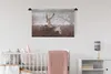 MuchoWow® Wandteppich Wandbehang Rehe - Nebel - Pflanzen Produktbild-Vorschau 2