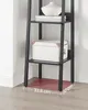 A ladder shelf with items on it and measurements indicated on the floor. Náhled obrázku produktu
