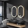WISFOR LED koupelnové zrcadlo se zlatým hliníkovým rámem 50 Náhled obrázku produktu 3