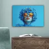 Leinwand Bilder 30x20 cm - Frauen, Abstrakt - Blau, Produktbild-Vorschau 4