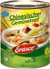 A can of Erasco Chinesischer Gemüsetopf (Chinese Vegetable Stew). The can has a label with a picture of the stew and branding. Náhled obrázku produktu
